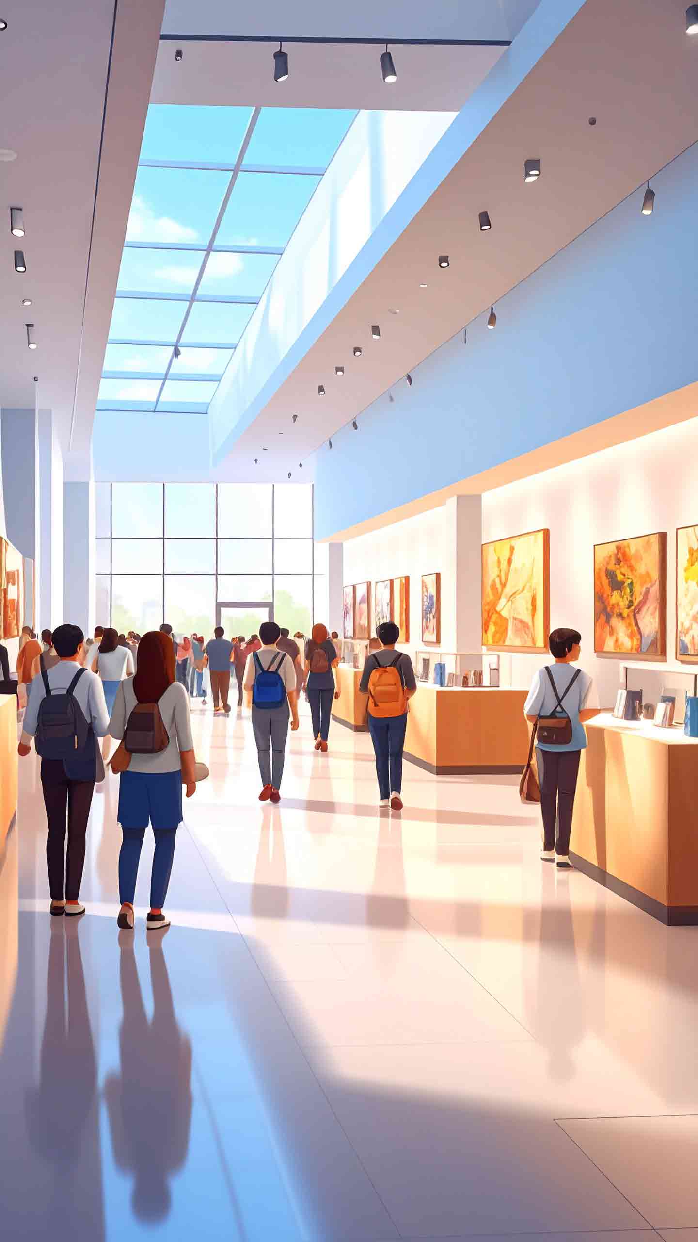 Ein Museum mit Menschen