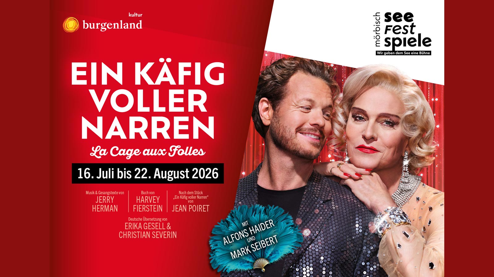 Sujet Ein Käfig voller Narren Seffestspiele Mörbisch 2026